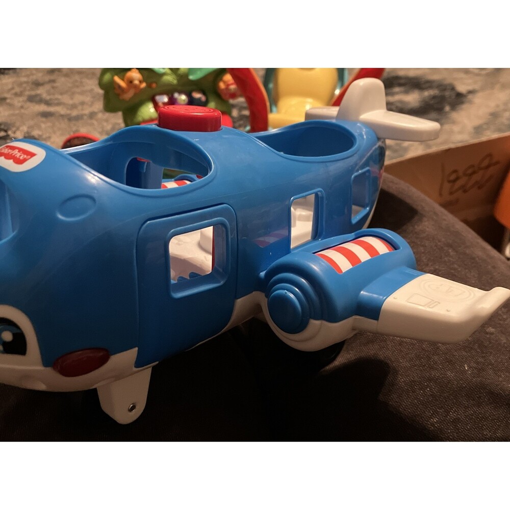 Fisher Price Little People Airplane Plane Blue Lights & Sounds Mattel 2016 WORKS - Picture 2 of 6